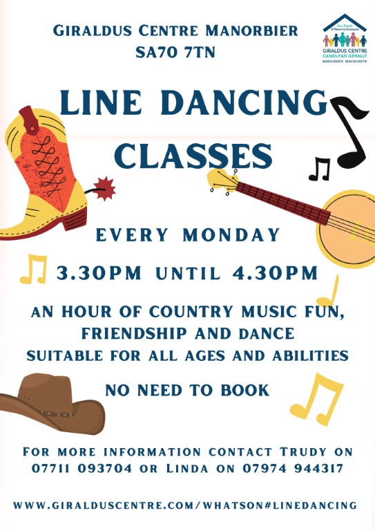 Line dancing at Giraldus Centre Manorbier